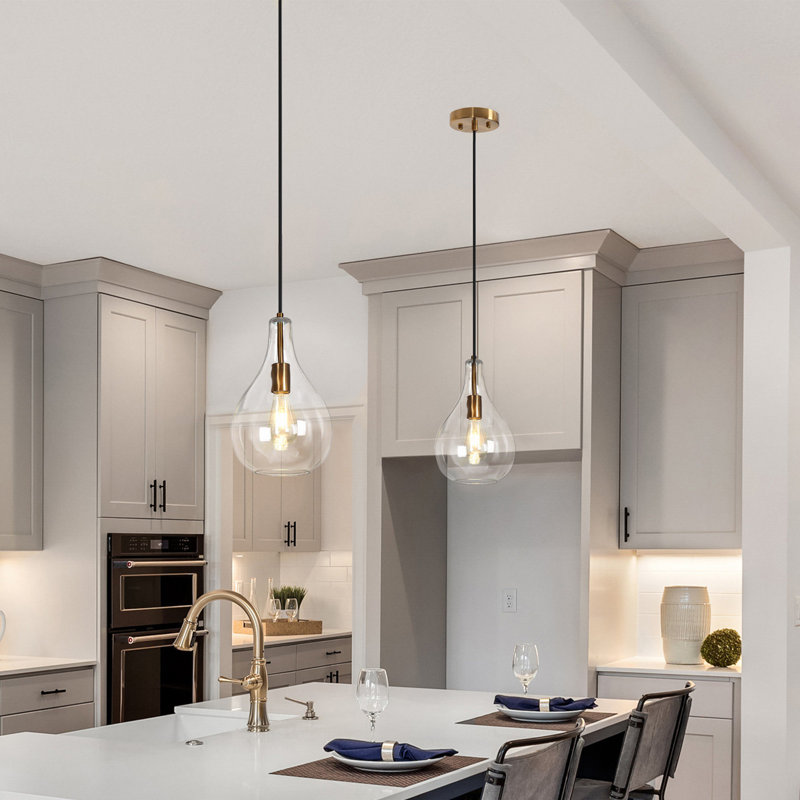 Breakwater Bay Meya 1 - Light Large Textured Glass Pendant